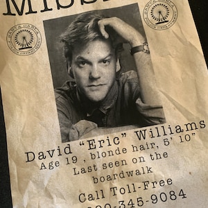 Lost Boys Missing Flyers - Movie Prop Replicas - David, Marko, Dwayne, Paul Missing in Santa Carla