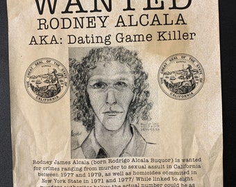 Rodney Alcala - Dating Game Killer - Serial Killer Wanted Poster