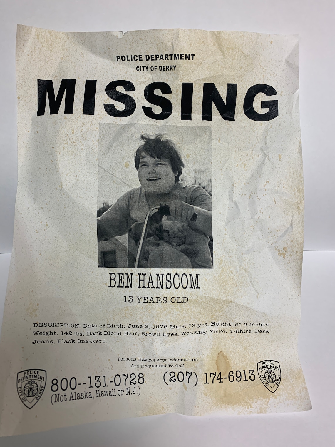 IT Missing Posters Set of 7 Richie Tozier Beverly Marsh | Etsy