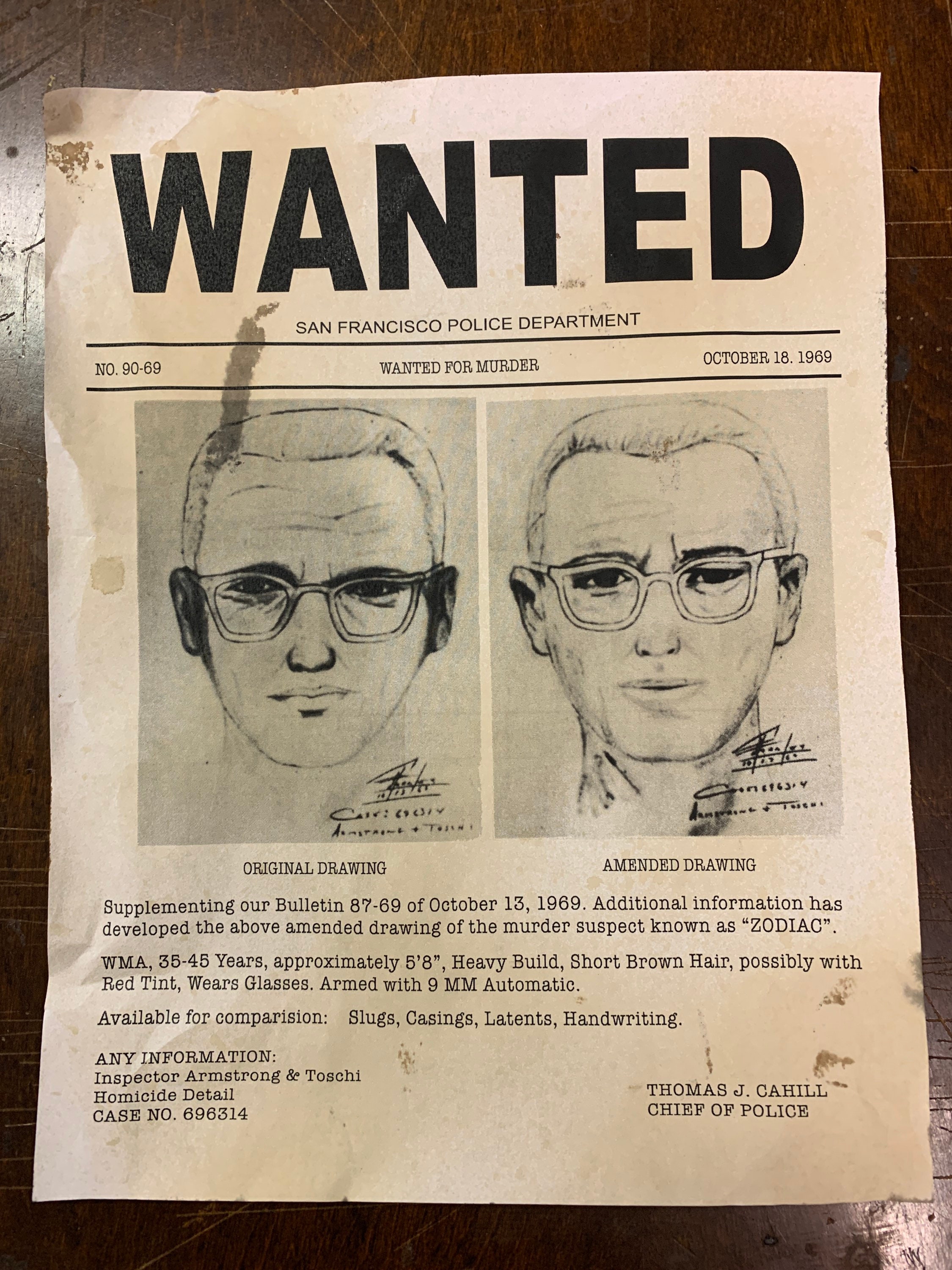 Zodiac Serial Killer Wanted Poster - Etsy 日本