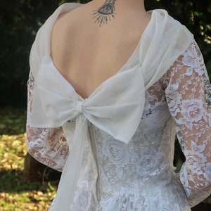 Vintage 1965 Lace Wedding Dress Size XS