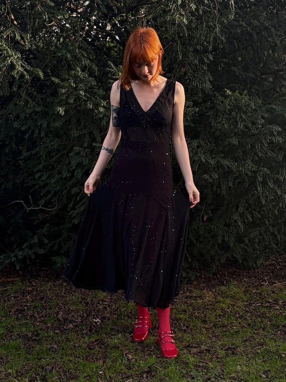 black sequin dress red shoes Ready for the weekend  Red sequin dress @zara Black lace jacket @hm Mini  bag @chanelofficial Shoes @dior #eveningdress #cocktaildress #reddress  #redandblack #womeninspiringwomen #bestager #mystyle #modafeminina #elegant  #zara #hmxme #dior