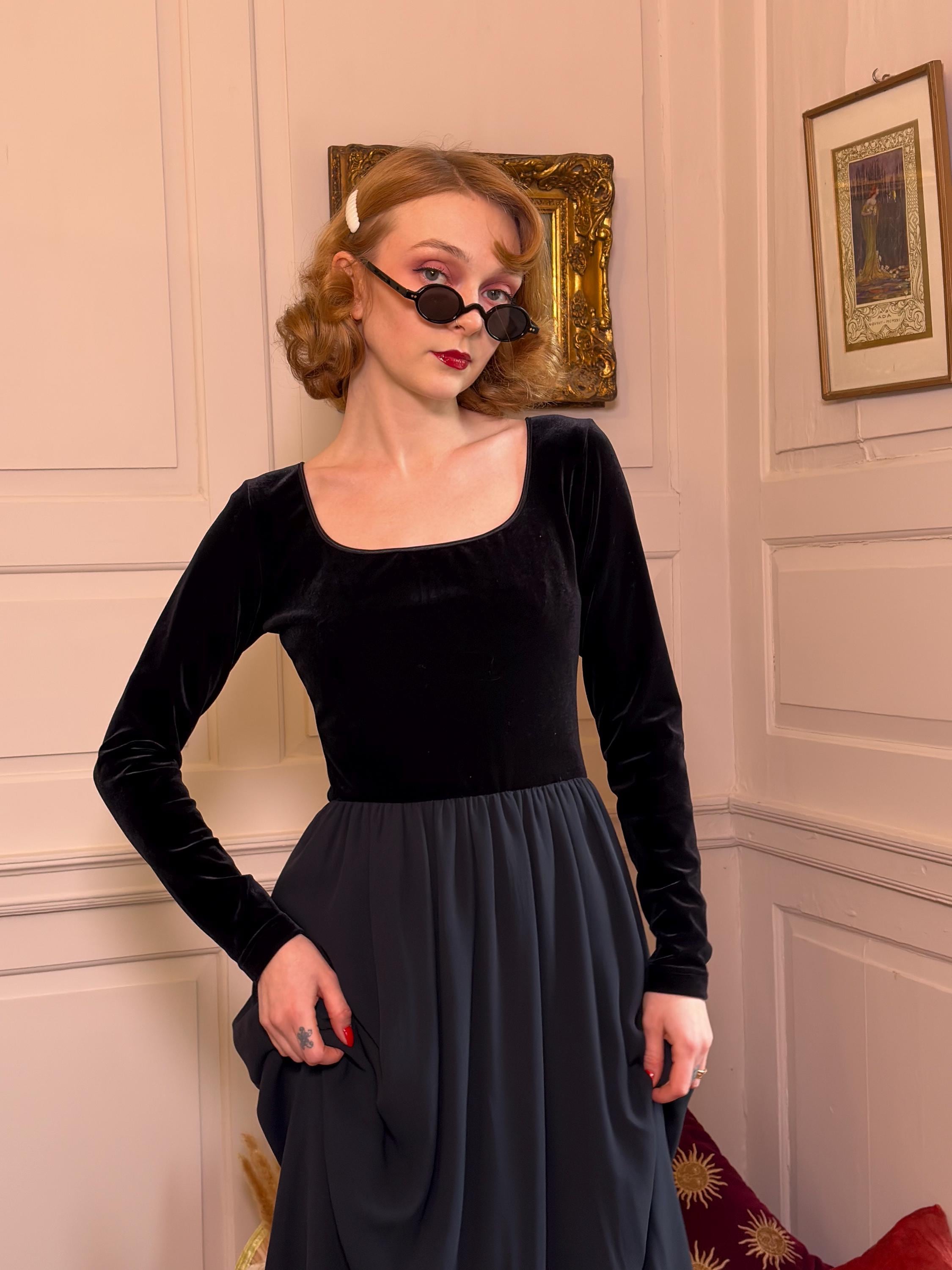 princess polly baby blue dress 90s Black Cutout Dress | M