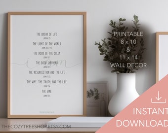 SOY Evangelio de Juan Arte Impresión / DESCARGA INSTANTE - Decoración del hogar imprimible