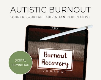 Diario de recuperación del síndrome de burnout autista / Diario guiado para cristianos autistas - Descarga instantánea en PDF imprimible