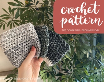 Oslo Coffee Cozy Crochet PATTERN / Descarga PDF, Manga de taza, Taza acogedora, Proyecto de hilo, Relleno de medias