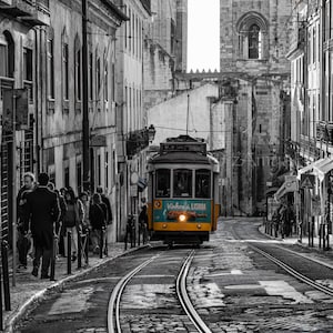 Lisbon Tram Print, Lisbon Street Car Photo, Lisbon Photography