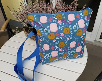 Sac à main pour femme cousu léger en bleu