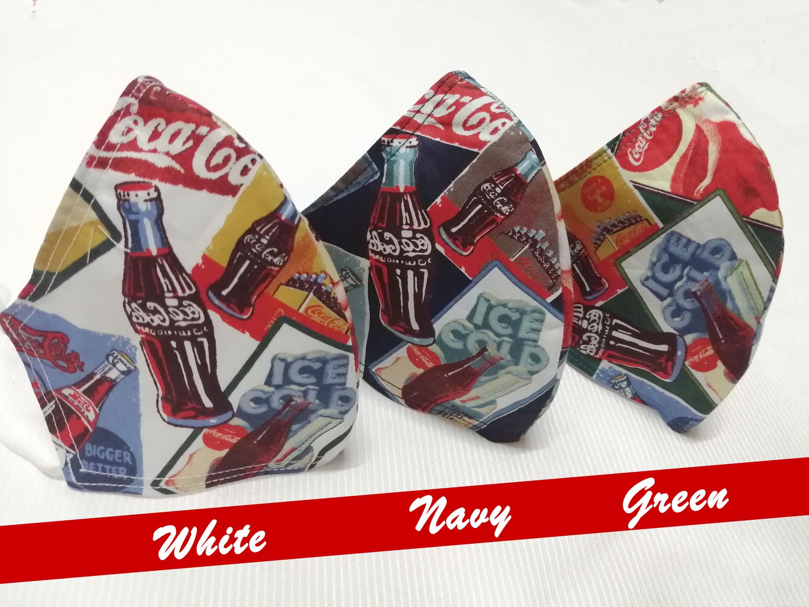 Vintage Coca Cola Coke Advertising Fabric 100% Organic ...