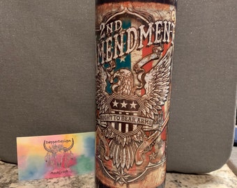 Vaso flaco de 20 oz / Vaso flaco / Vaso de 20 oz / EE.UU. / Americano / Patriota / Patriótico / Segunda Enmienda / Águila