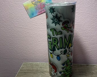 20 oz Skinny Tumbler | Skinny Tumbler | 20 oz Tumbler | Christmas | Grinch | Max | Grinchmas