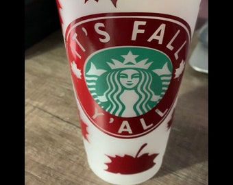 It’s Fall Y’all Venti | Fall Venti | Venti Cup | Stars | Starbucks | 24 oz Cup | Cold Cup | Coffee | Fall | Harvest | Give Thanks