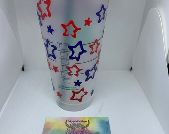 Red and Blue Stars Venti Cup | Venti Cup | Stars | Starbucks | Patriotic | 24 oz Cup | Cold Cup
