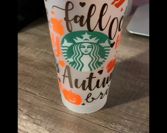 Fall Venti | Venti Cup | Stars | Starbucks | 24 oz Cup | Cold Cup | Coffee | Fall | Harvest | Give Thanks