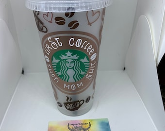 First Coffee Then Mom Shit | Venti Cup | Stars | Starbucks | 24 oz Cup | Cold Cup | Coffee | Mom | Shit