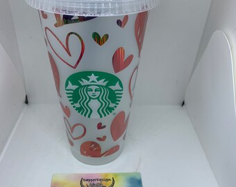 Heart Cup | Venti Cup | Stars | Starbucks | 24 oz Cup | Cold Cup