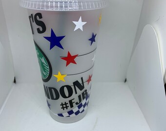 Let’s Go Brandon Venti Cup | Venti Cup | Stars | Starbucks | Patriotic | 24 oz Cup | Cold Cup