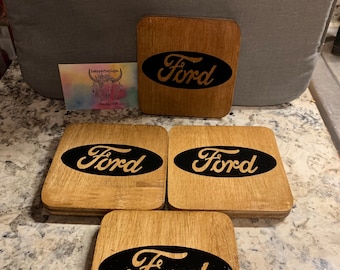 Ford Coaster Bundle | Ford Coasters | Coasters | Car | Truck | 4x4 | Home Decor | Barware | House Warming | Gift