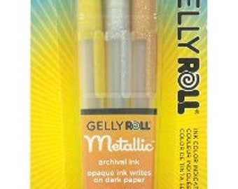 Sakura 3-Piece - Gelly Roll Blister Card - Metallic Gel Ink Pen Set
