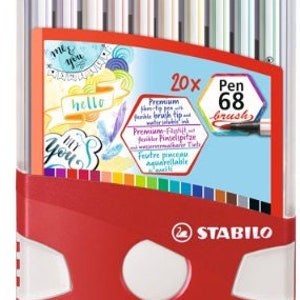 STABILO Pen 68 Brush Color Parade Set 20-colors 