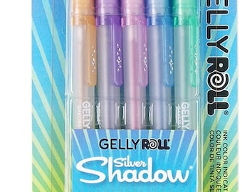 Gelly Roll - Silver-Gold Shadow Gel Pens - 5 Color Set