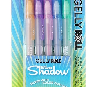 Gelly Roll - Silver-Gold Shadow Gel Pens - 5 Color Set