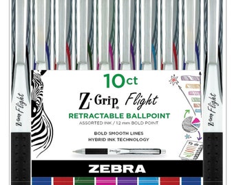 Zebra Z-Grip Flight Retractable Pen, Bold Point