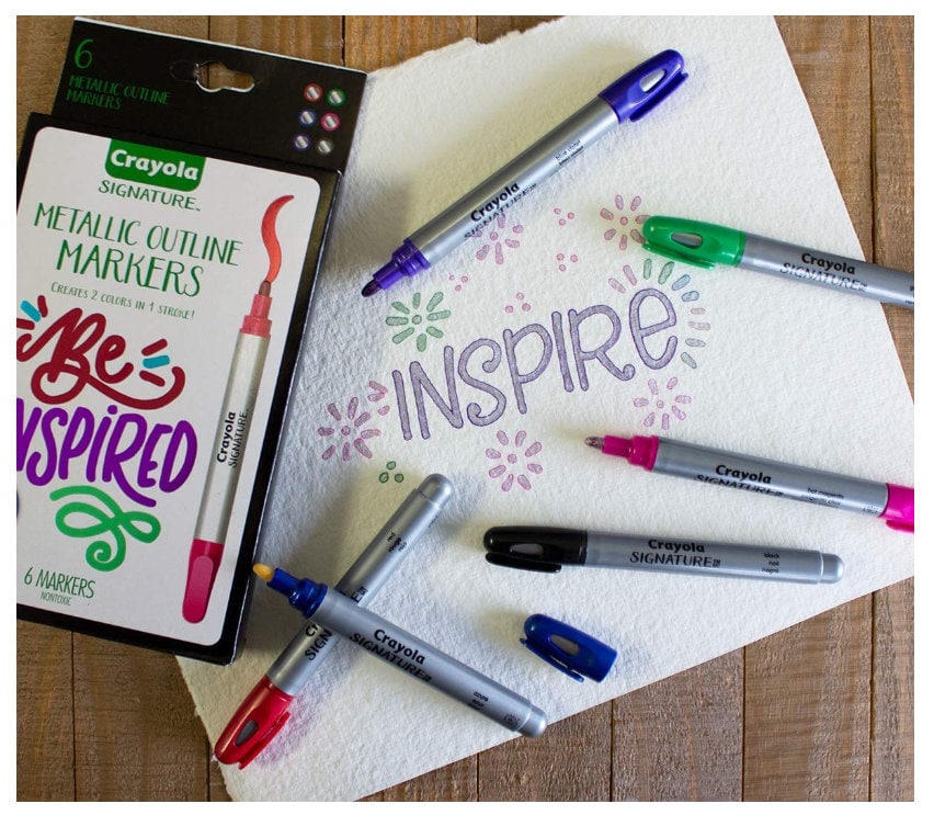 Get Inspired with Crayola Liquid Metallic Outline Markers