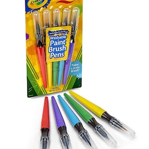 Paint Brush Pens, Kids Paint Brushes, 40 Washable Non-toxic Pens 