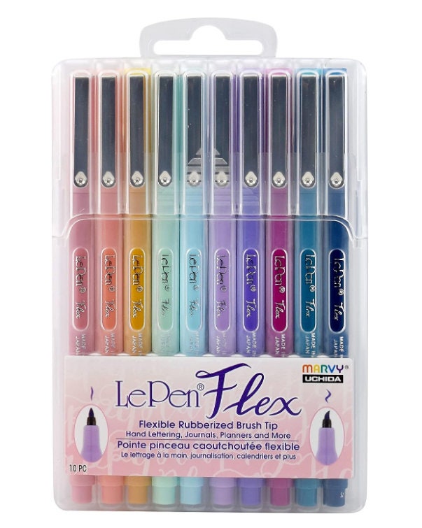 Marvy, LePen Fine Point Pens, 1 Each of 10 Colors