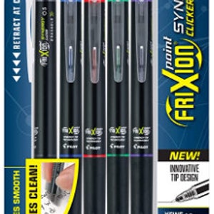 Pilot FriXion Synergy Clicker Erasable Gel Pens, Extra Fine Point, Black  Ink, 3 Count 