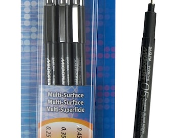 SAKURA Microperm Ultra Fine Point Pens - Black Ink - 3 Pack