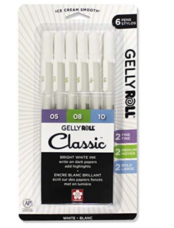 Sakura Gelly Roll White Gel Pen Fine 05 (0.3mm)