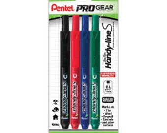 Pentel ProGear Handy-line S Permanent Marker - 4 PK