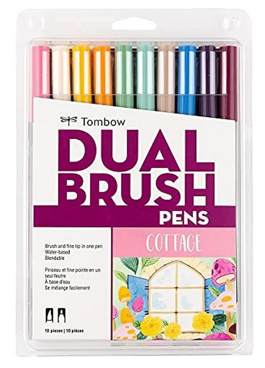 Watercolor Brush Pens, 48 Colors Set 2 Water Brush Pens. Unique Vivid  Colors. Real Brush Pens for Artists and Adults 