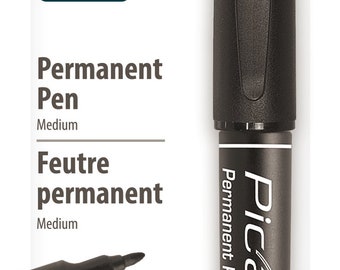 Permanent Marker Pens Black - Bullet Tip - High Quality Fine