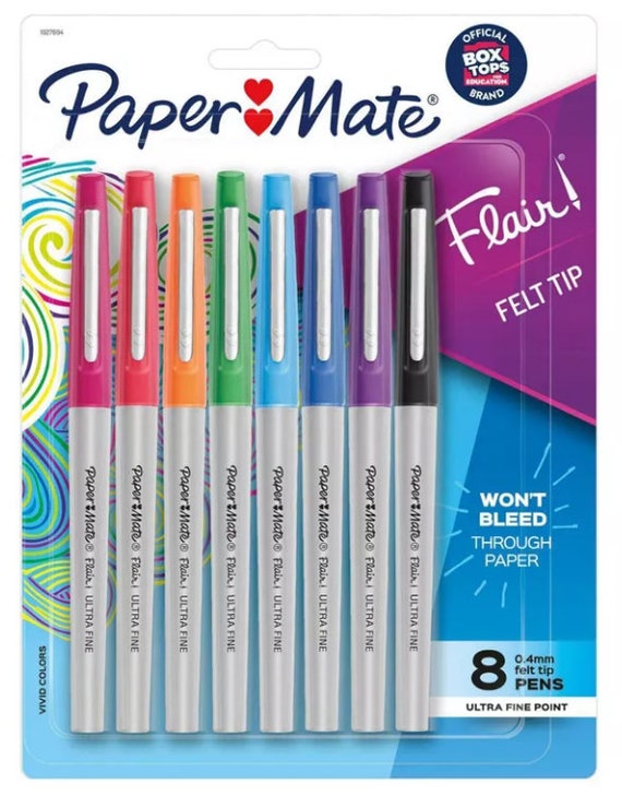 Papermate Flair 8pk Felt Pens, Ultra Fine Tip UK