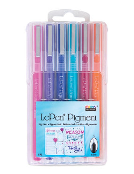 Marvy Uchida Lepen Pigment Pens 0.3mm, Set of 6 