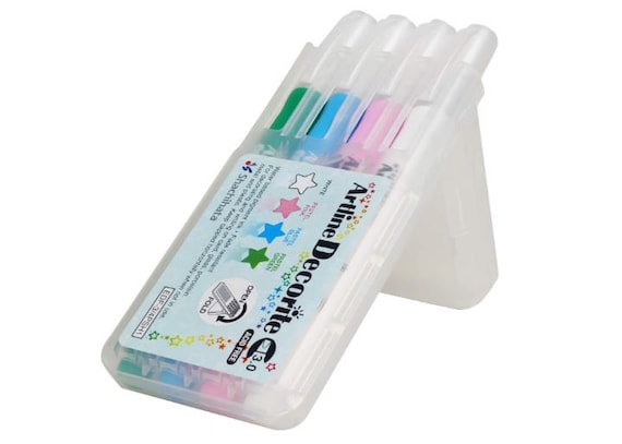 10pk Aquamarkers Calligraphy Markers Dual Tip Water Based Markers Set -  Greens