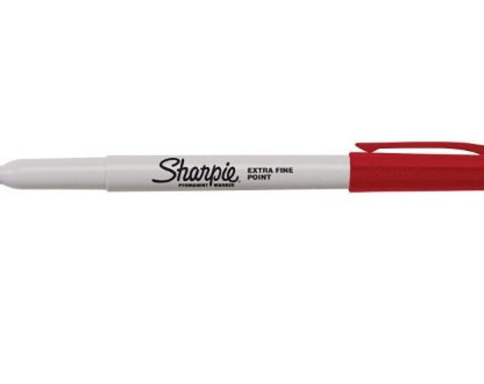 Sharpie® Extra Fine Point Permanent Marker, RED Etsy