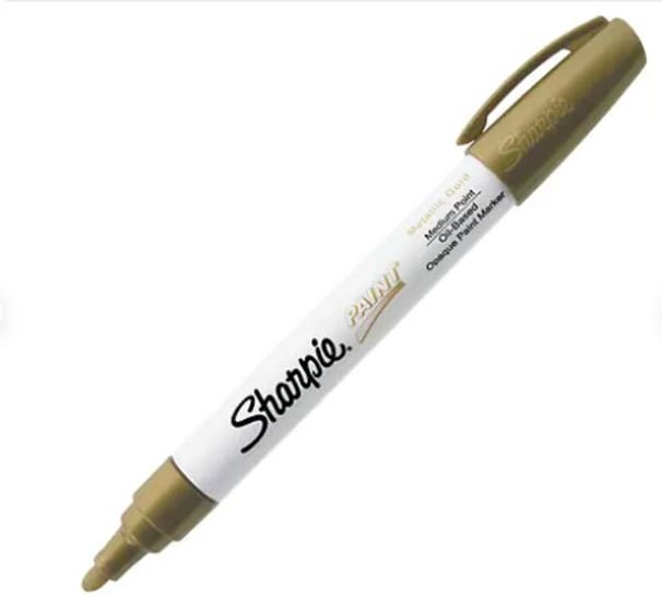 Sharpie Paint Oil-based Permanent Markers, Set of 6 Colors Black, Red,  Blue, White, Silver, Gold Sharpie Oil Paint Markers 