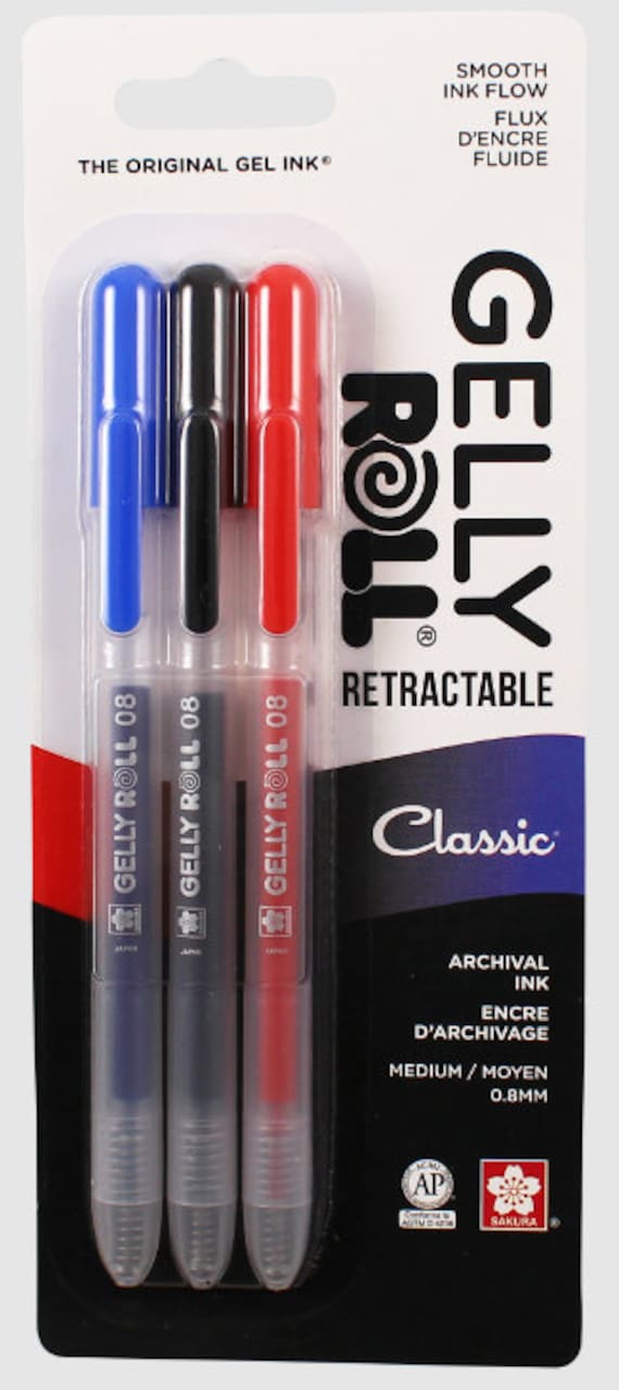 Sakura Gelly Roll Retractable Classic Pen - Black, Medium Tip