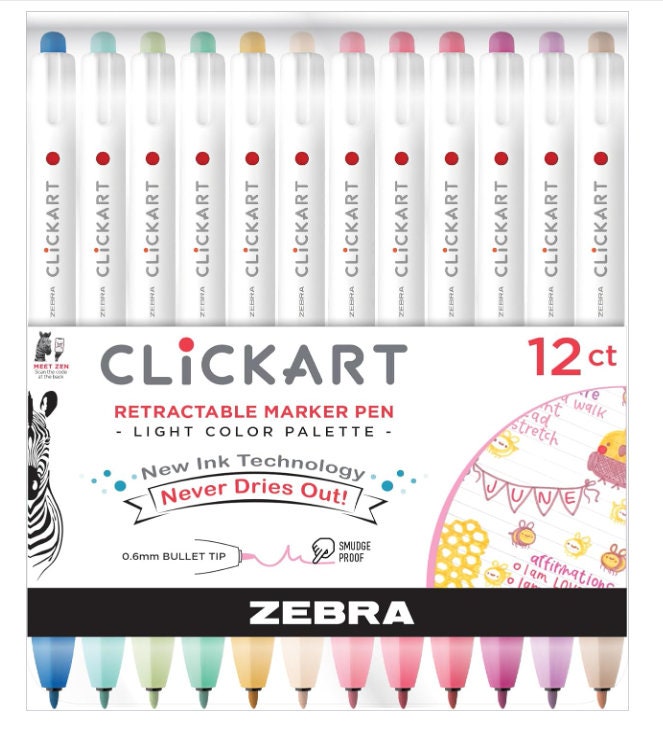 Zebra Click Art 12 Color Set