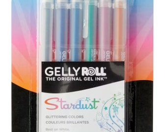 Gelly Rolls Stardust METEOR Glitter Gel Pen 6 Set