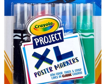 Crayola 10CT Clicks Markers, Cap Free Markers, Lid Free