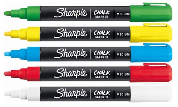 Sharpie Wet Erase Chalk Markers Medium Point Assorted Colors Pack