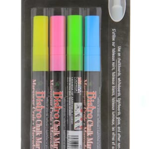 Sakura Pen Touch Fluorescent Paint Markers Medium 4 Count Set