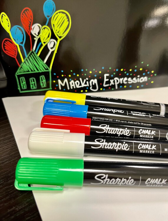 Sharpie Chalk Marker, Wet Erase, White, Medium - 2 chalk markers
