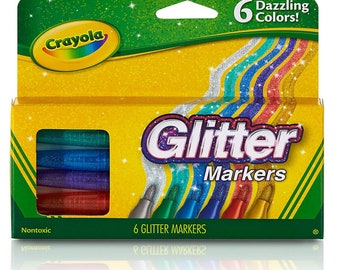 CRAYOLA Glitter Markers - 6ct