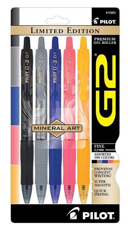 Pilot G2 Gel Pens, Pastel, - 5 pack